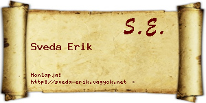 Sveda Erik névjegykártya